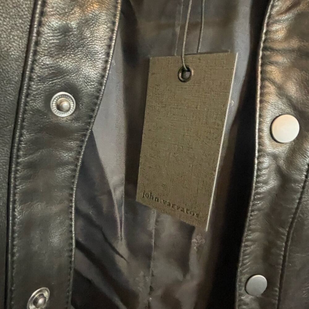 NWT: John Varvatos The Delancey Shirt Jacket in Black- 100% Sheepskin Size 50 - Picture 9 of 16